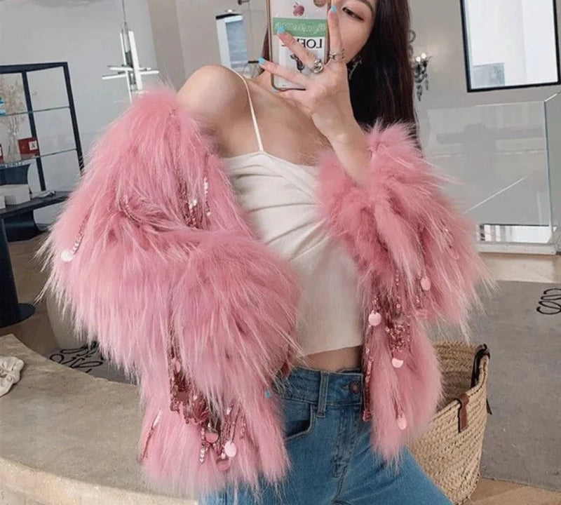 Pink clearance tassel jacket