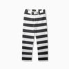 Monochrome Striped Canvas Trousers - Festigal