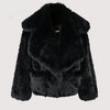 Faux Fur Oversized Collar Coat - Festigal