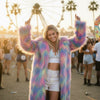 Multicoloured Yeti Coat