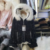 Sequin Ruched Fur Jacket