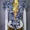 Heavily Embellished Star Bodysuit