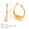 18K Gold Plated Moon Hoop Earrings