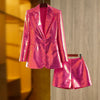 Glitter Sequinned Blazer Shorts Suit - Festigal