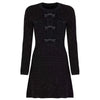 Long Sleeved Bow A-Line Dress