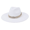 Classic Fedora Hat with gold chain - Festigal