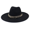 Classic Fedora Hat with gold chain - Festigal