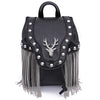 Embellished Stag Tassel Crossbody Bag - Festigal