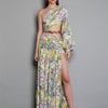 Floral Chain Belt Maxi Dress - Festigal
