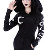 Gothic Zip Up Print Hoodie - Festigal