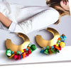 Statement Beaded Hoops - Festigal