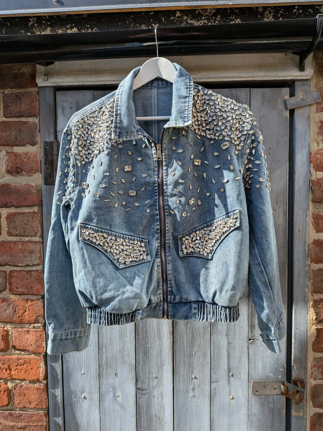 Crystal Embellished Denim Jacket