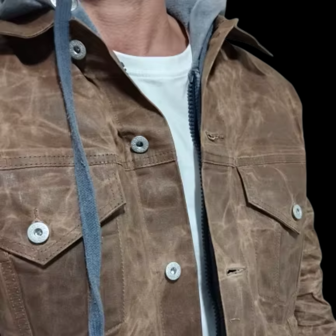 Khaki Oil Waxed Jacket