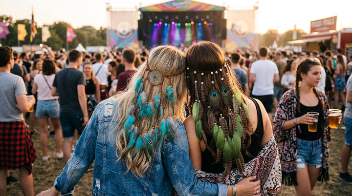 Long Length Feather Festival Headband
