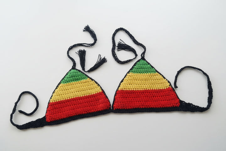 Jamaican Colours Crochet Festival Beach Party Bralette