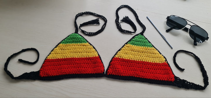 Jamaican Colours Crochet Festival Beach Party Bralette