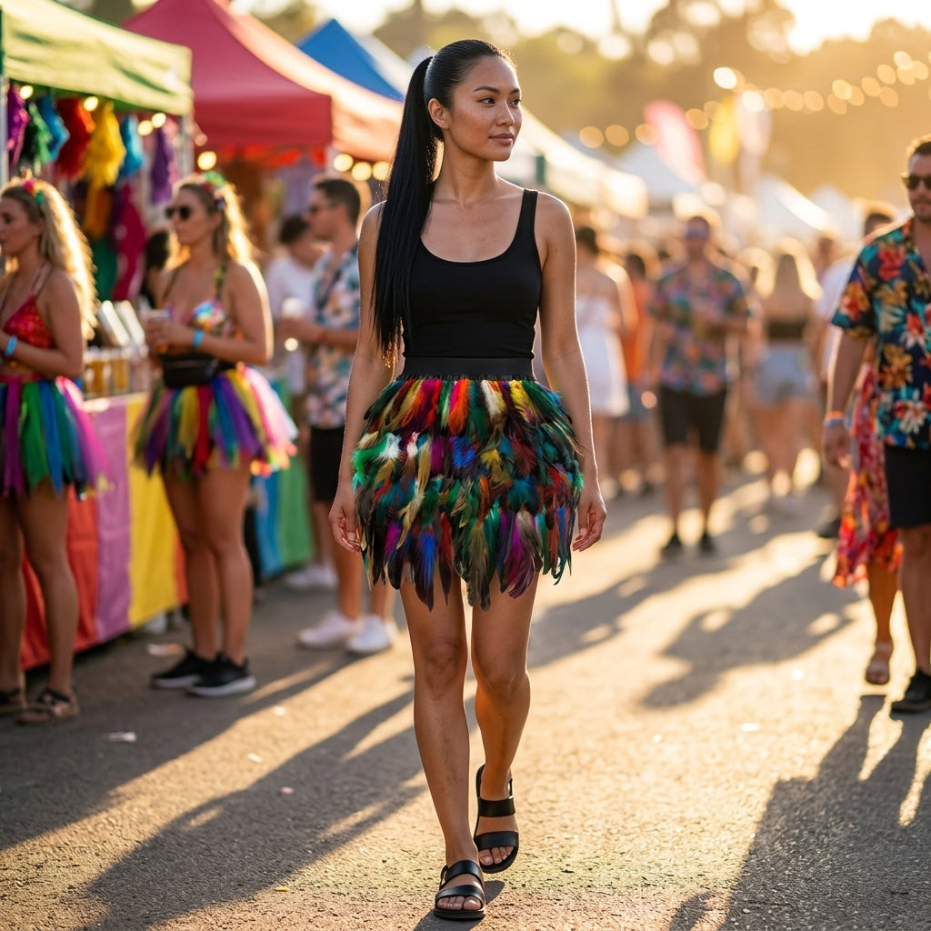 Feather High Waist Skirt🪶✨