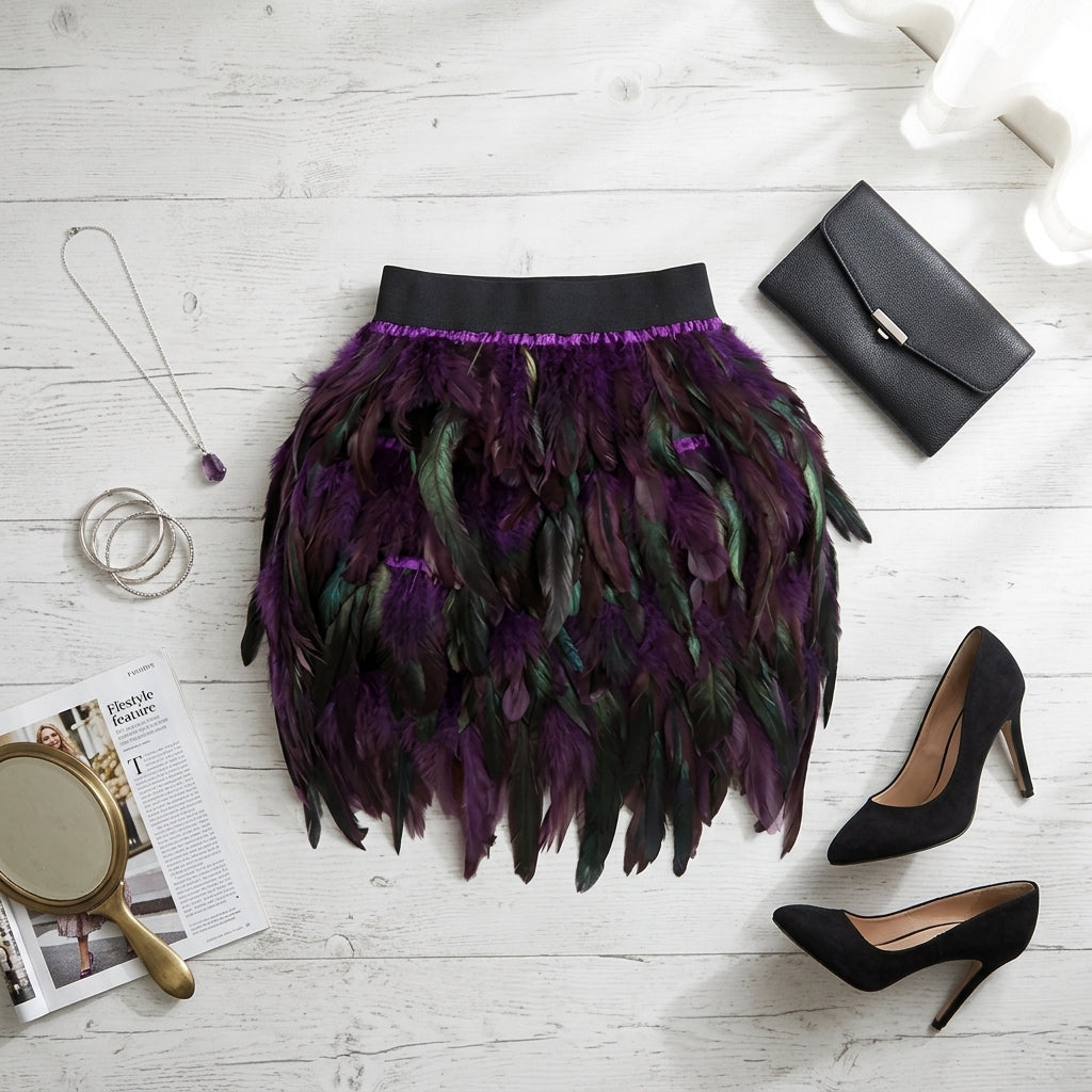 Feather High Waist Skirt🪶✨