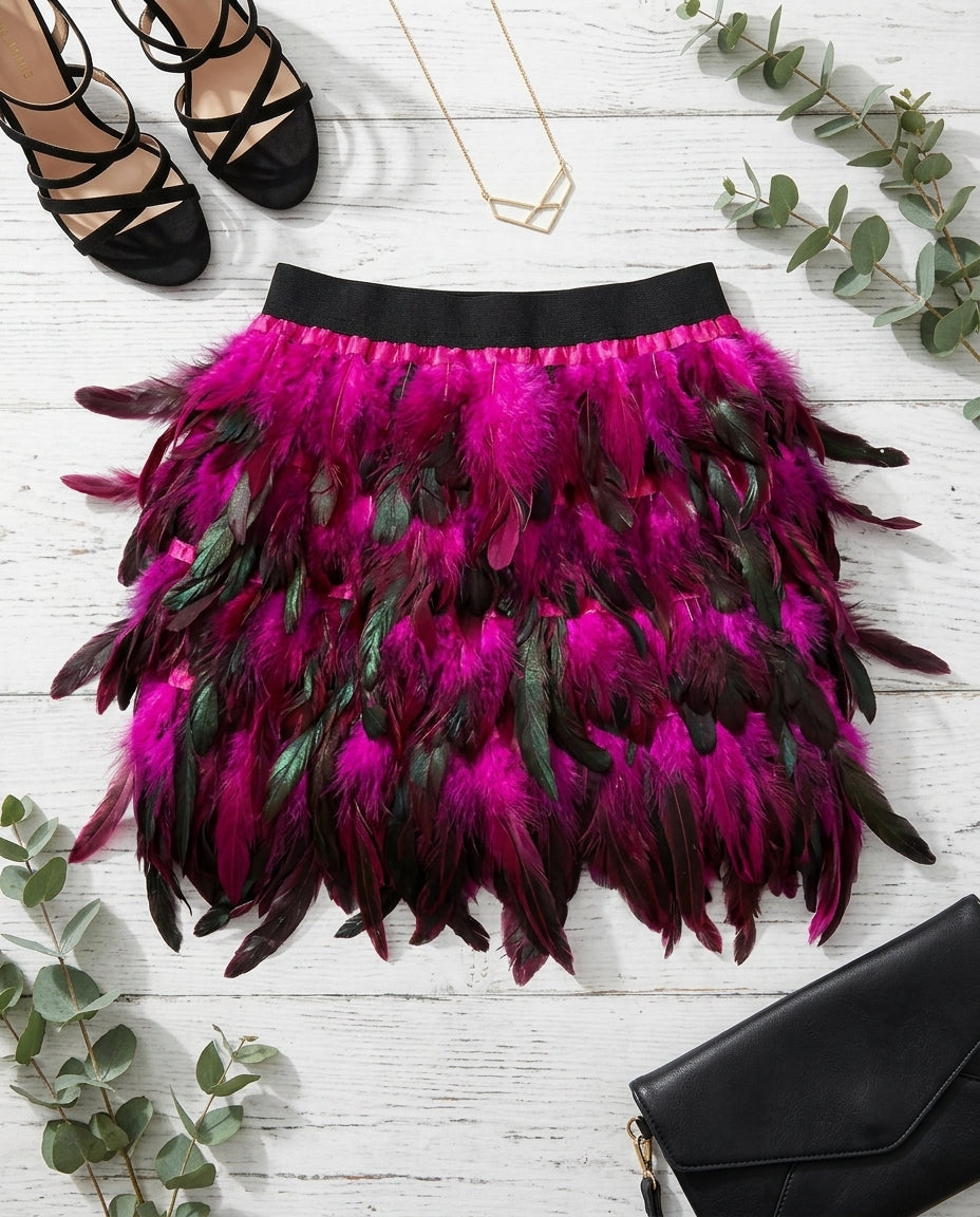 Feather High Waist Skirt🪶✨