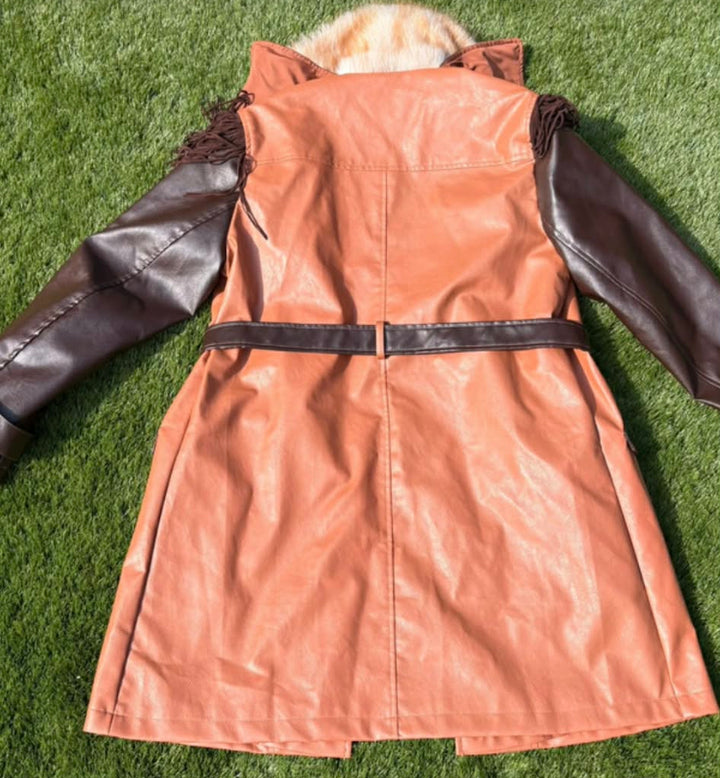 Vintage Penny Lane Faux Leather Tassel Jacket