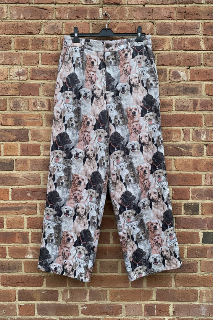 Label Rail X Jay Beech Jacquard Wide Leg Dog Trousers