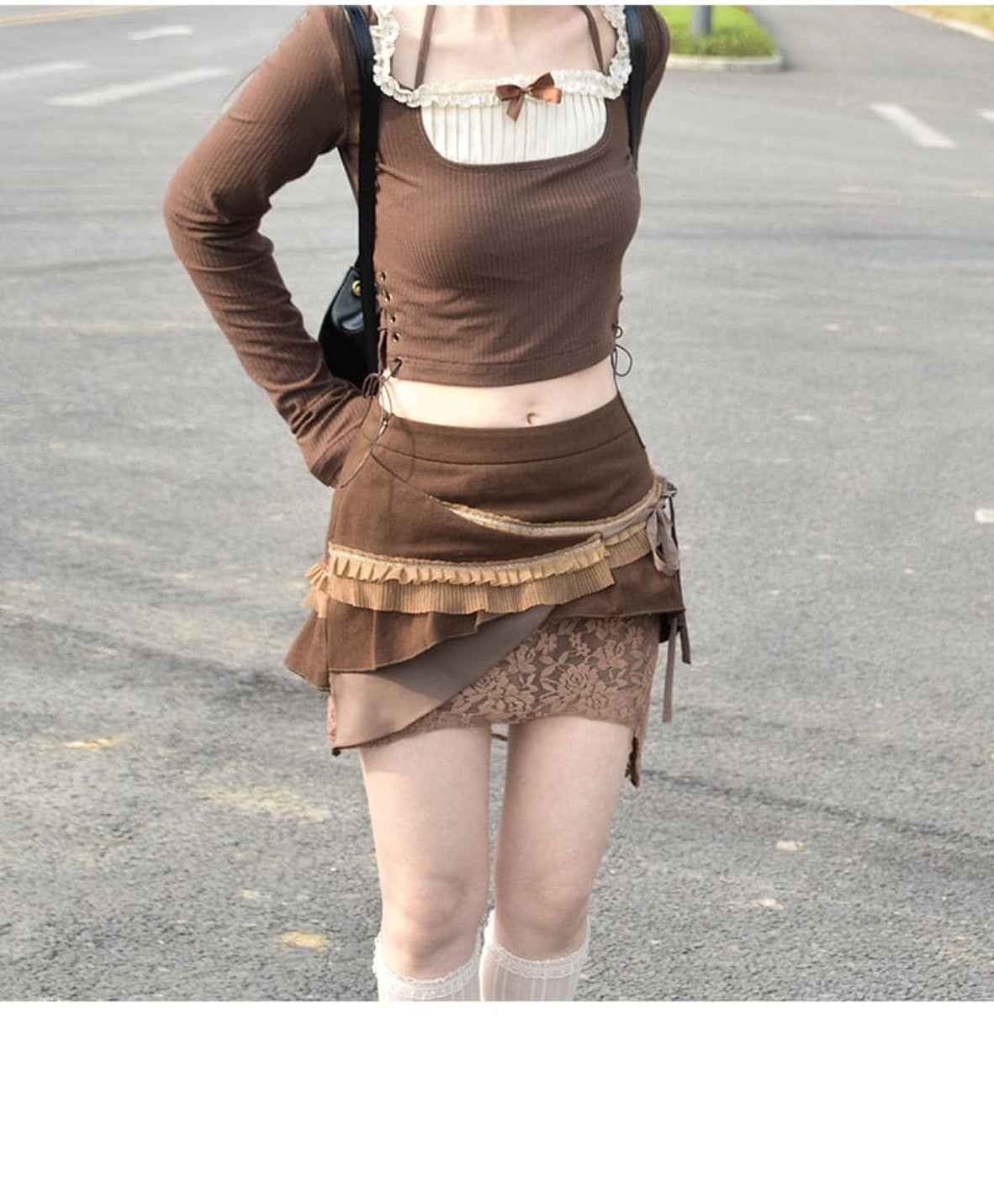 Asymmetrical Multi-Layered Mini Skirt - Festigal