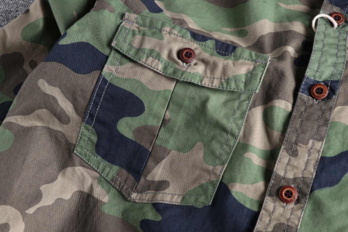 Men's Camouflage Cargo Shirt - Festigal