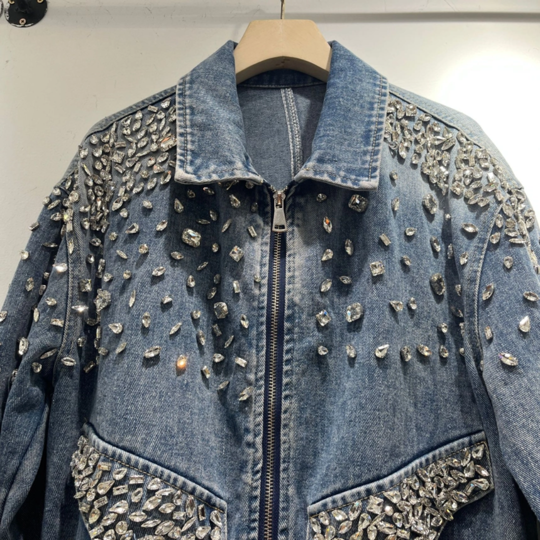 Crystal Embellished Denim Jacket