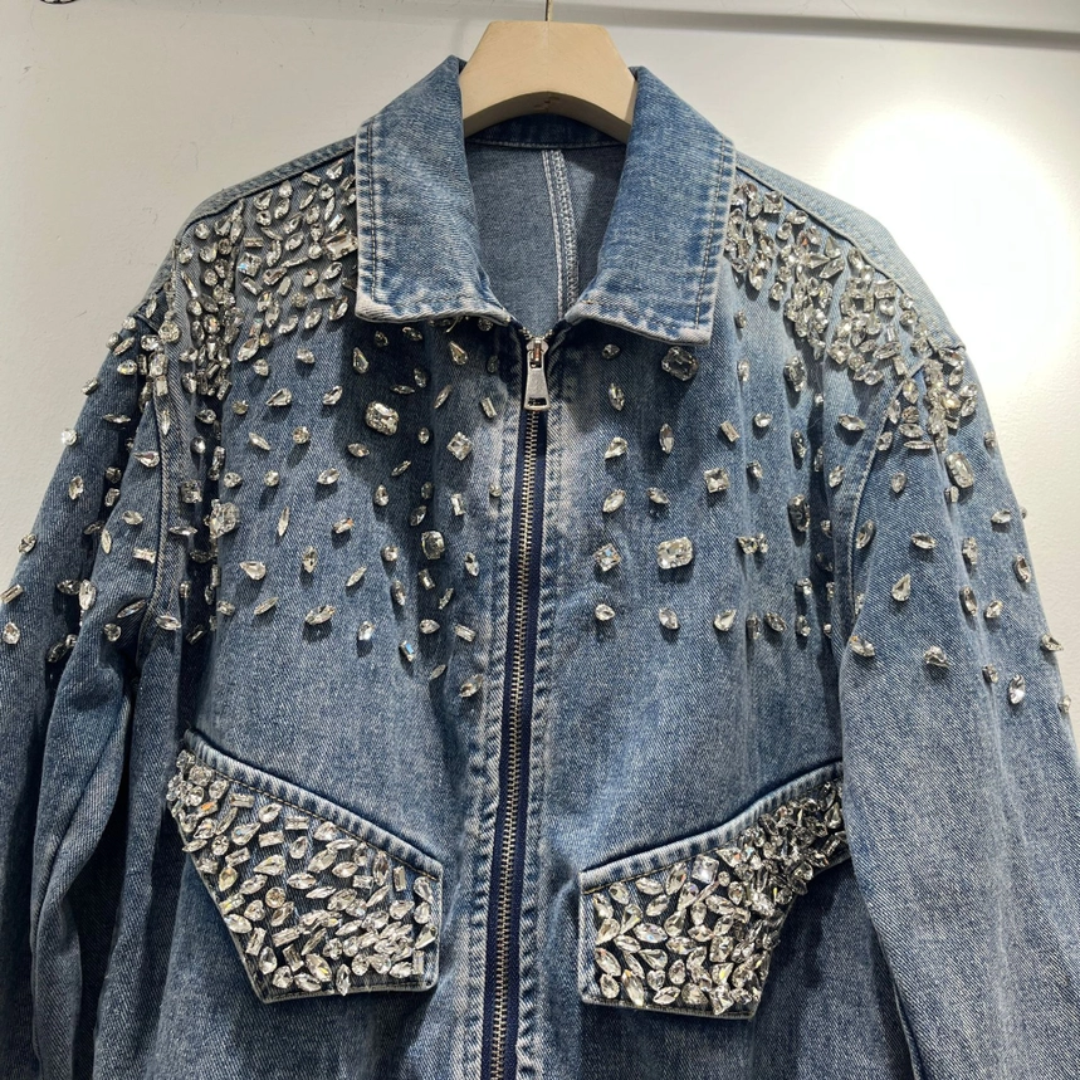 Crystal Embellished Denim Jacket