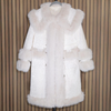 Faux Fur Sequin Longline Coat