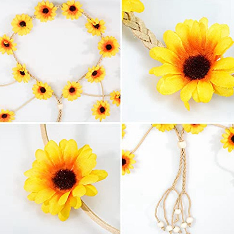 Daisy Flower Garland Festival Crown Tiara - Festigal