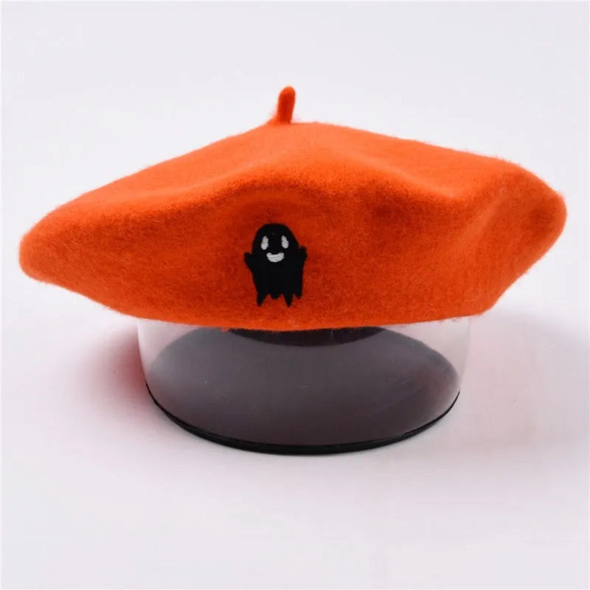 Embroidered Ghost Beret