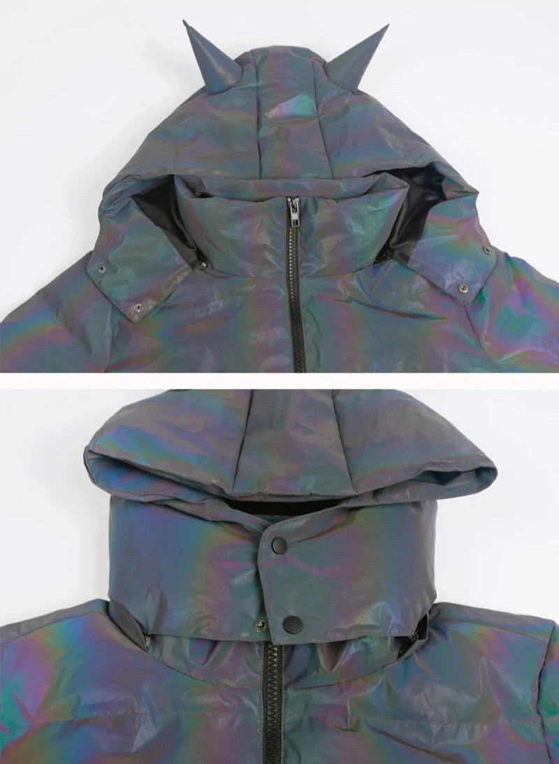 Reflective Devil Puffer Jacket