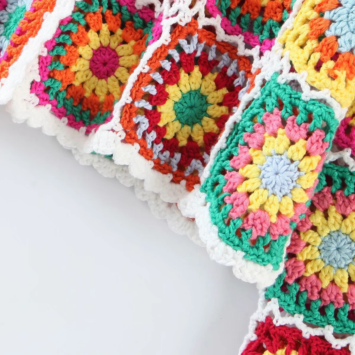 Sunburst Boho Coloured Hand Crochet Cardigan - Festigal