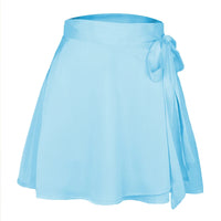 Satin Wrap Mini Skirt