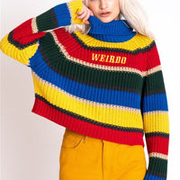Embroided Weirdo Oversized Knitted Sweater