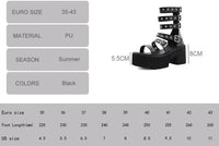 Punk Gladiator Platform Sandals - Festigal