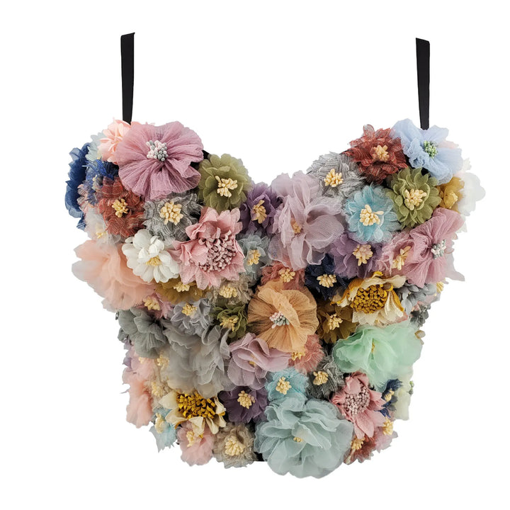 3D Floral Corset Top - Festigal