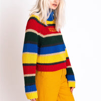 Embroidered Weirdo Oversized Knitted Sweater - Festigal