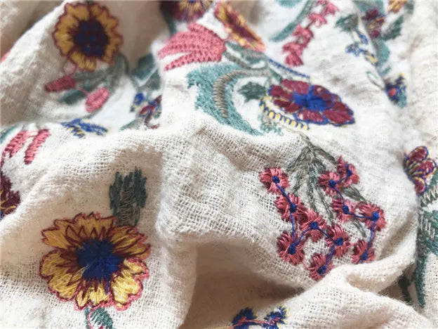 Boho Lantern Sleeved Embroidered Blouse - Festigal