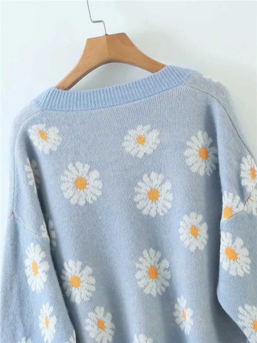 Little Daisy V-Neck Oversize Cardigan - Festigal