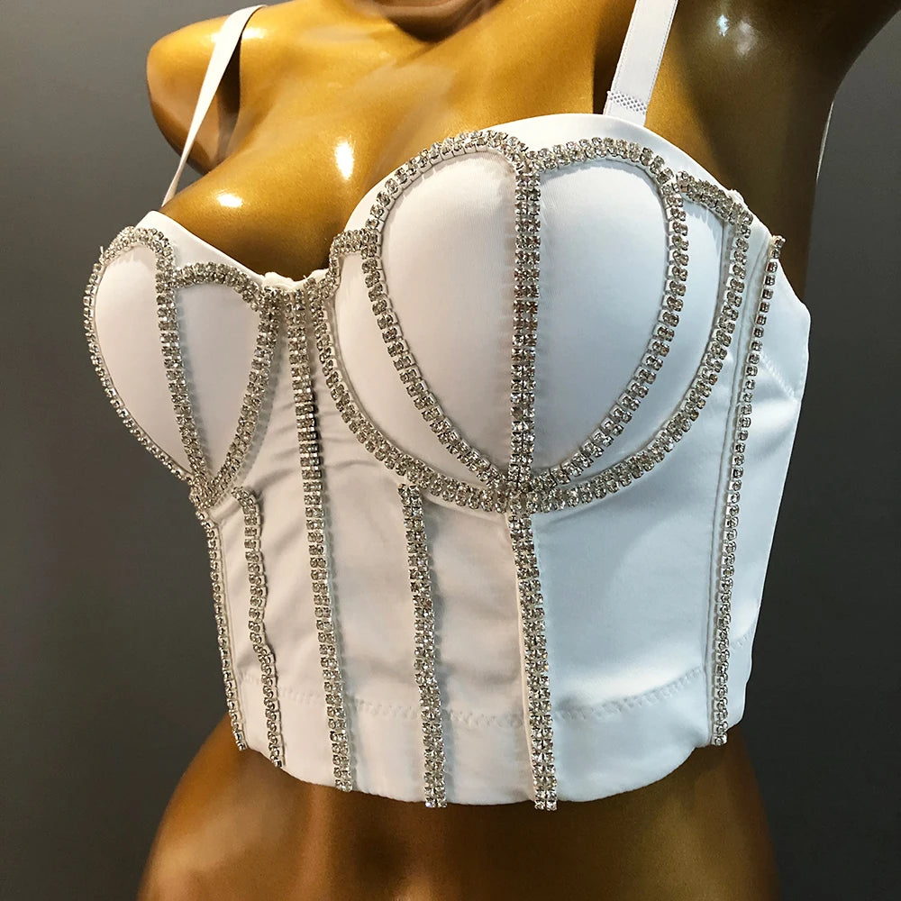 Diamante Embellished Corset Bustier - Festigal