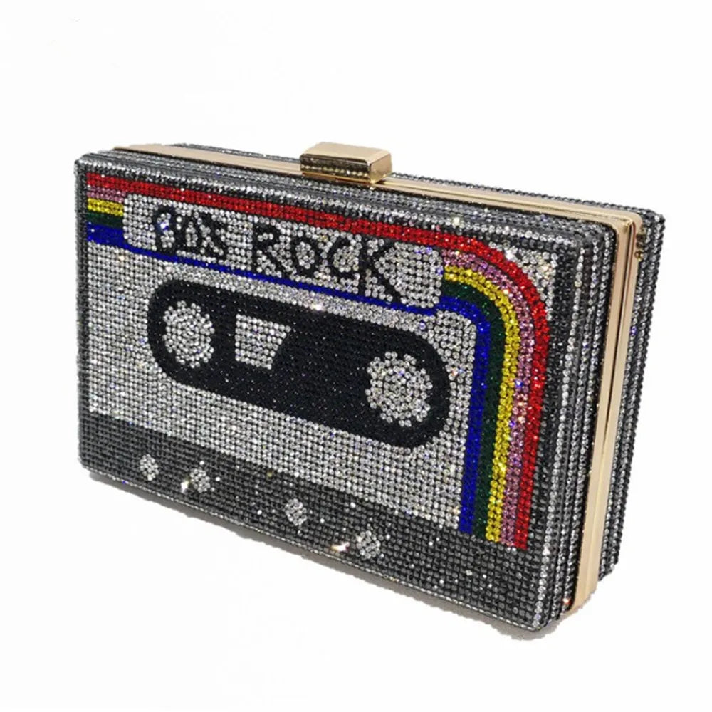 Rhinestone Cassette Clutch - Festigal