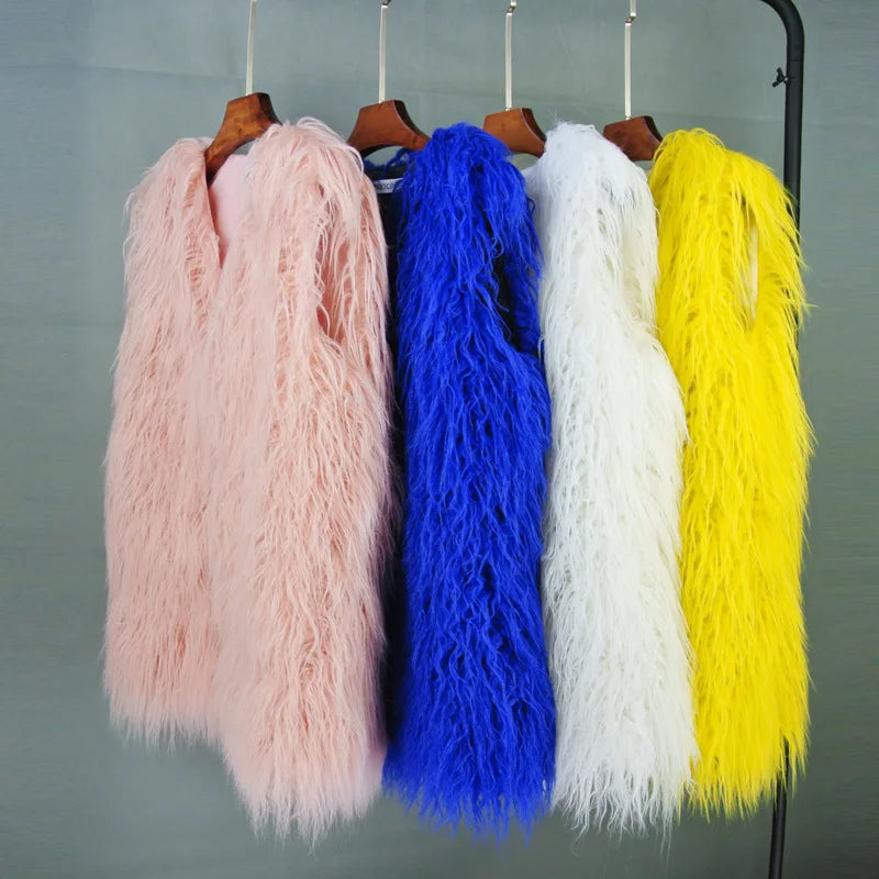 Faux Mongolian Fur Gilet - Festigal
