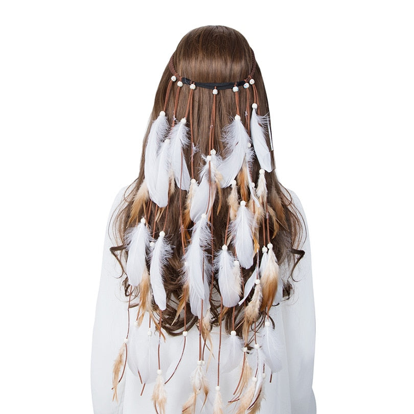 Long Length Feather Festival Headband - Festigal