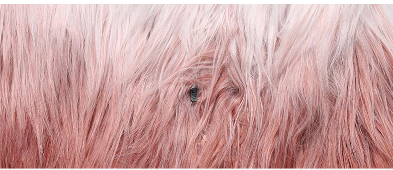 Ombre Faux Mongolian Fur Coat - Festigal