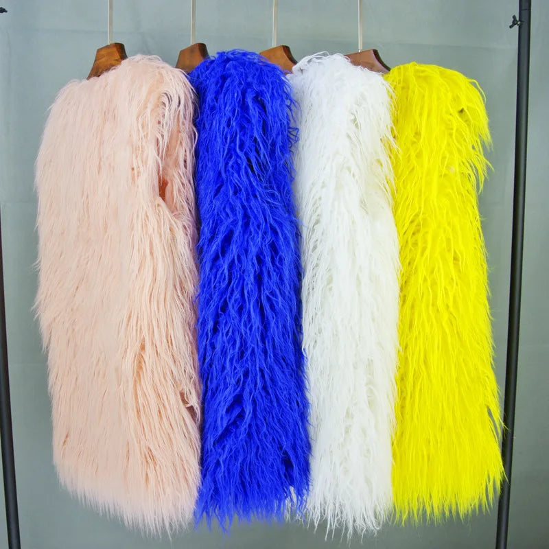 Faux Mongolian Fur Gilet - Festigal