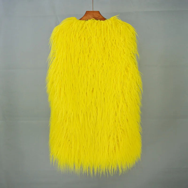 Faux Mongolian Fur Gilet - Festigal