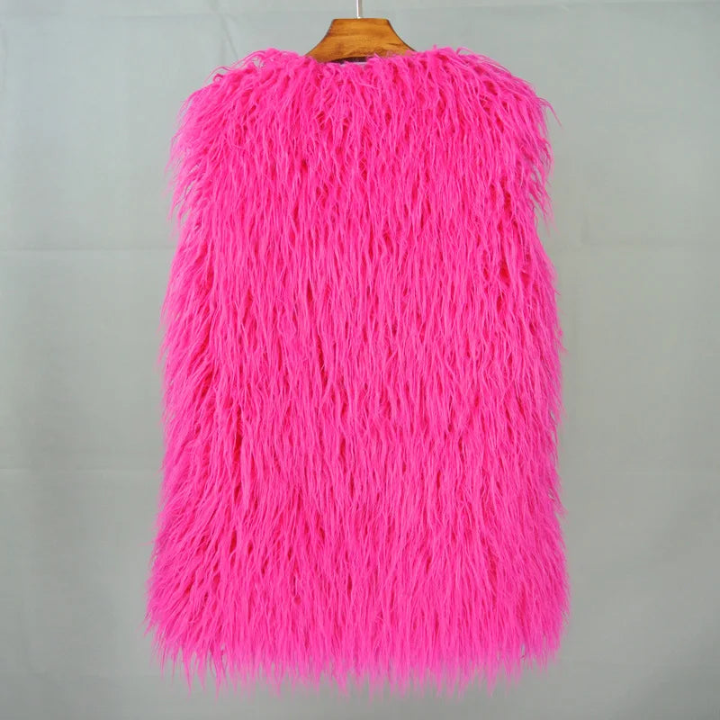 Faux Mongolian Fur Gilet - Festigal