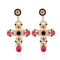 Baroque Cross Earrings - Festigal